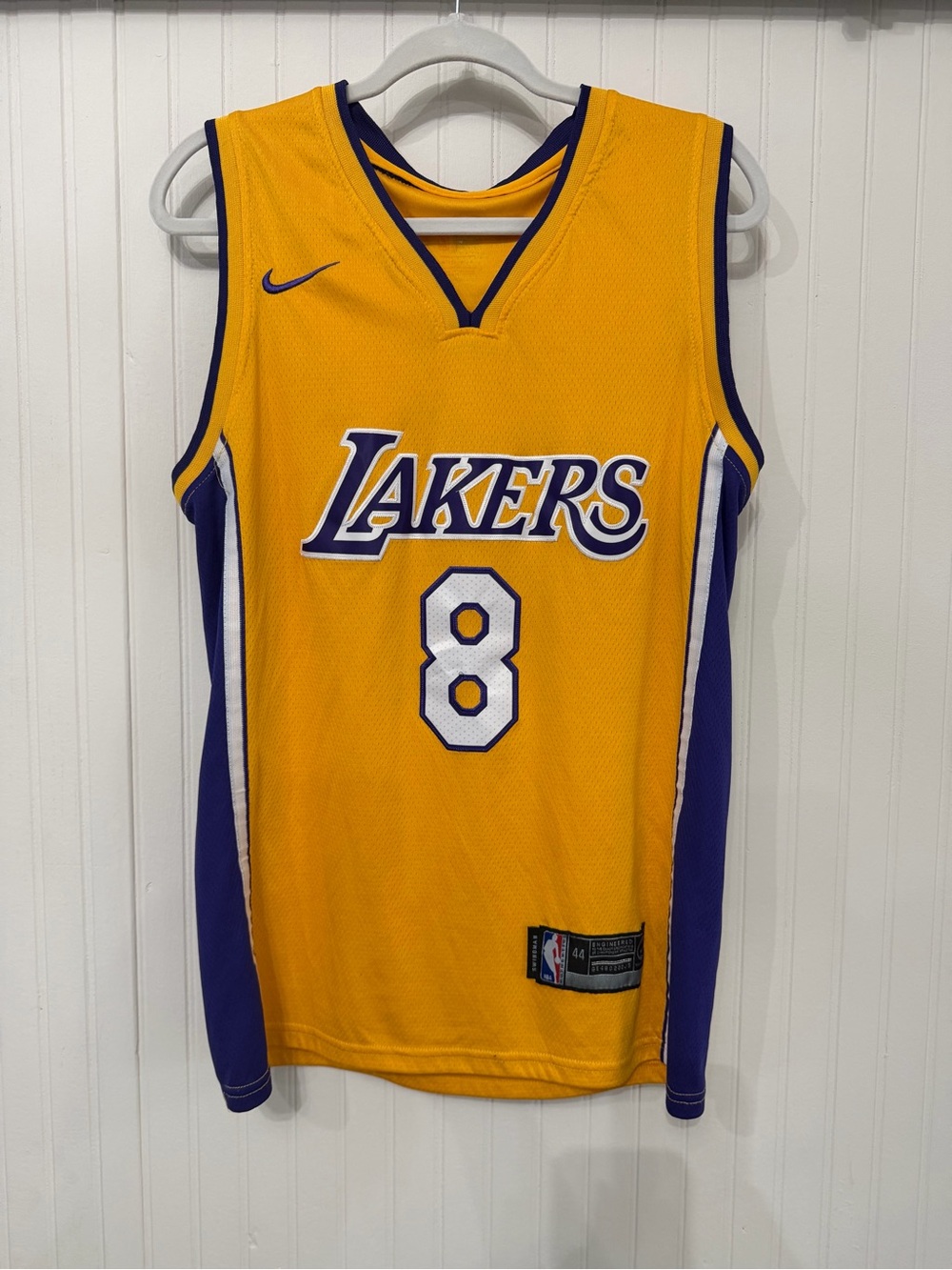 Kobe Bryant #8 Los Angeles Lakers Nike Swingman Jersey Mens Size 44 Gold NBA